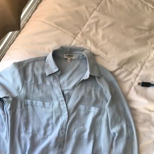 Slim Fit Portofino Button Up Blouse